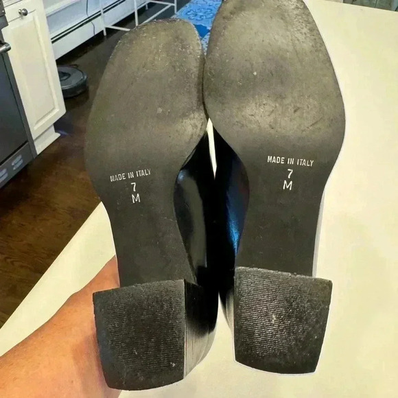 Sesto Meucci Italy women’s black leather slip on shoes made in Italy size 7 - Picture 9 of 9